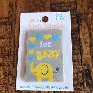 3/$10 3pack of Iron on love labels